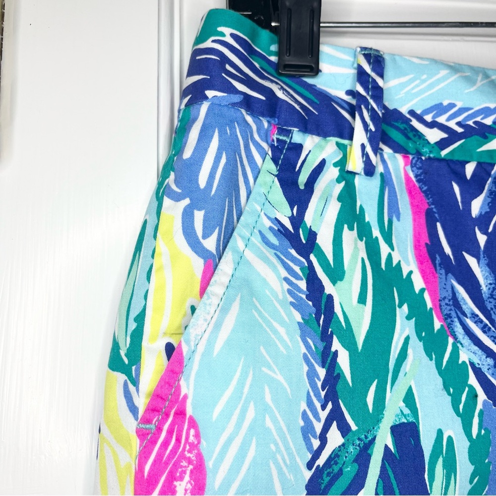 Lilly Pulitzer 100% Cotton Summer Tropical Print Shorts - Picture 3 of 8